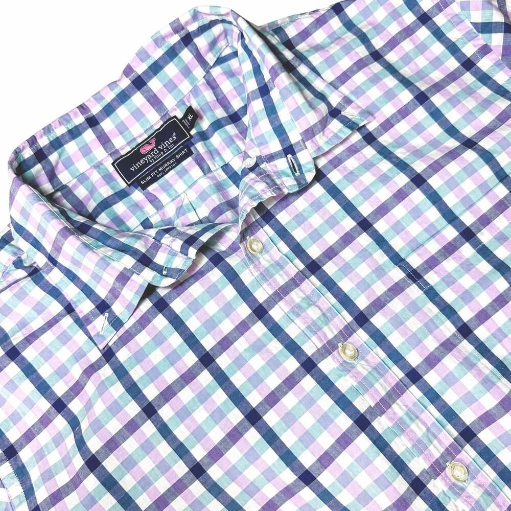 Vineyard Vines Slim Fit Murray Shirt Plaid Button Down XL